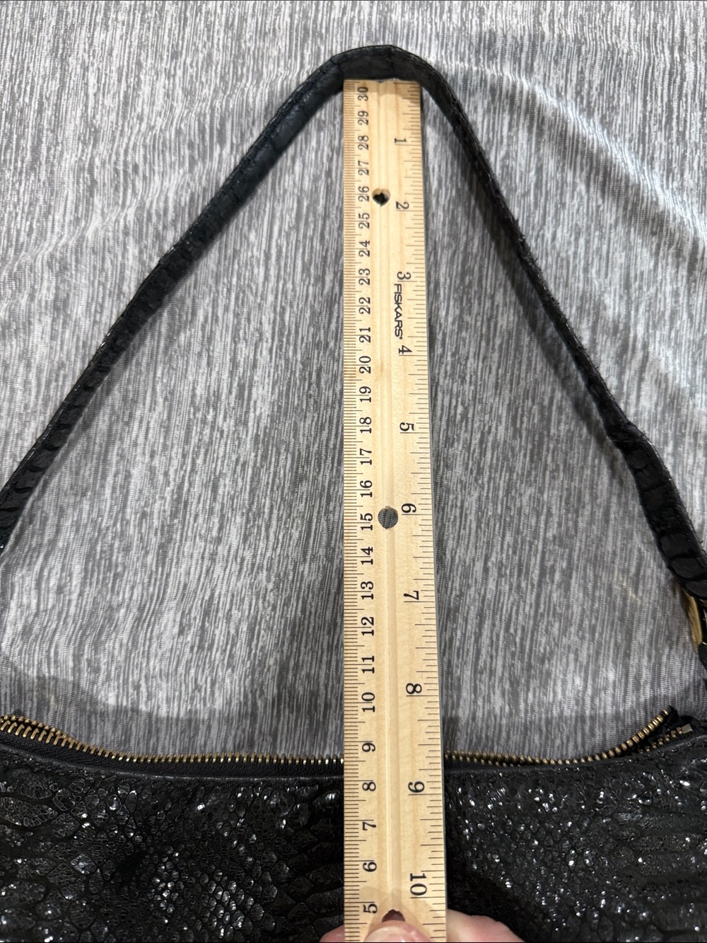 Michael Kors Black Snake-Embossed Shoulder Bag - Picture 5 of 11